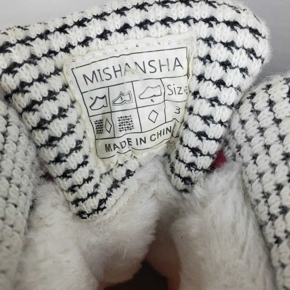 Michansha Girl's Size 3 Snow Boots Faux Fur